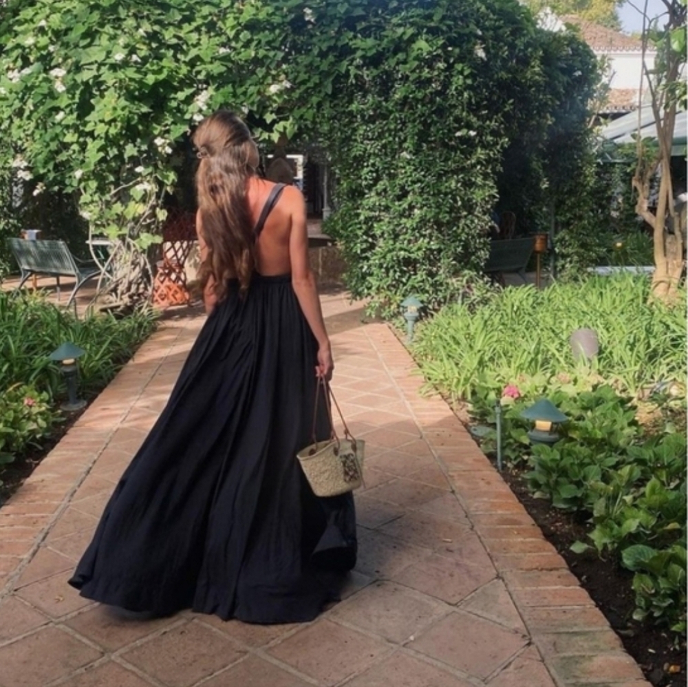 ZARA VOLUMINOUS LONG MAXI DRESS BLACK SIZE XL - Picture 6 of 16